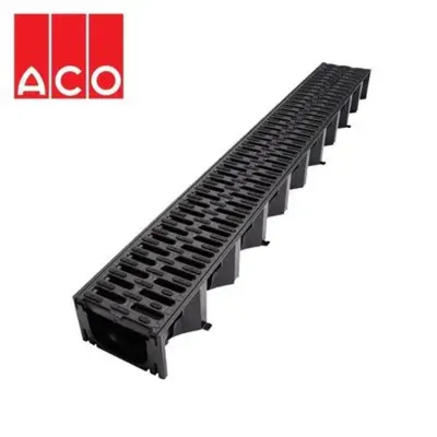 ACO Hexdrain Plastic Kanal Drenaj A15 ve Microgrip - 1 m