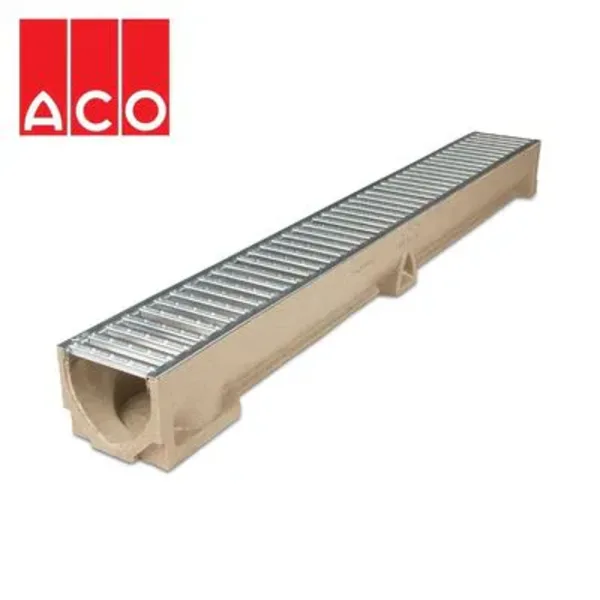 ACO Raindrain Domestic Kanal Drenaj 1 m × 118 mm × 97 mm - A15