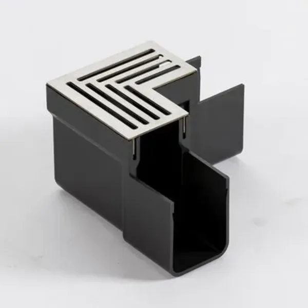 ACO Threshold Drain Paslanmaz Çelik Izgaralı Köşe Ünitesi