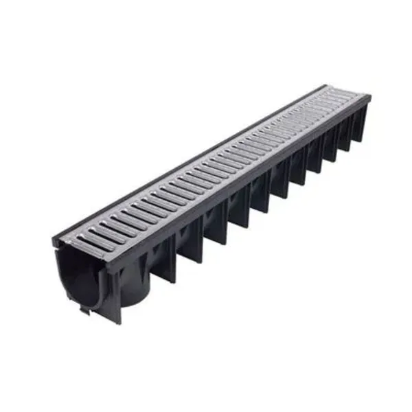 Clark Drain Plastic Kanal Drenaj ve Galvanizli Izgara 1000 m × 128 mm × 117 mm