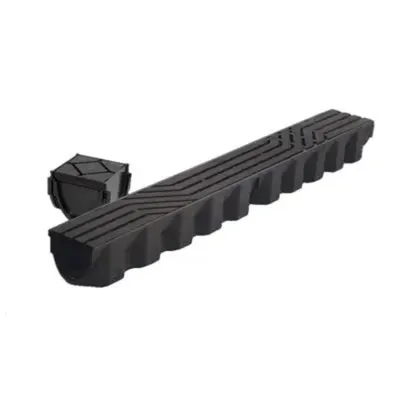 DekDrain Threshold Drain Kit Black - 1000 mm × 98 mm × 85 mm
