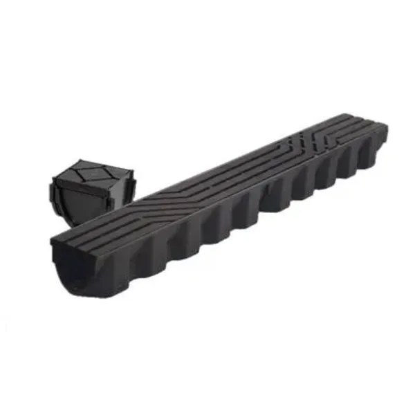 DekDrain Threshold Drain Kit Black - 1000 mm × 98 mm × 85 mm