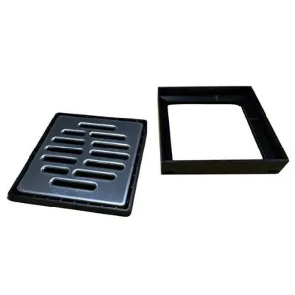 DekDrain Vela Slot Kontrol Kapağı ve Plastic ve Metal Izgara - 116 mm × 116 mm × 20 mm