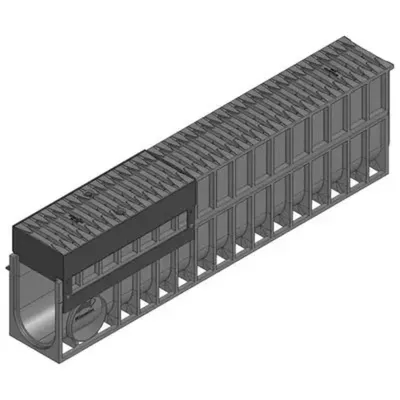 Hauraton Recyfix Monotec 100 Kanal Drenaj D400 Fibretec HeelSafe Izgaralı Erişim Ünitesi (Bordür Montajı)