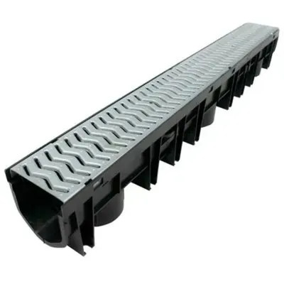 StormDrain Plus A15 Galvanizli Kanal Drenaj - 1 m Uzunluk