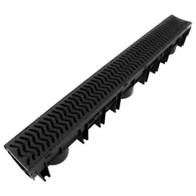 StormDrain Plus A15 Kanal Drenaj siyah Plastik - 1 m Uzunluk