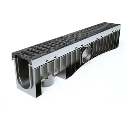 Technodrain HDPE Kanal Drenaj F900 Sfero Döküm Demir Izgara - 150 mm x 18 mm x 1 m