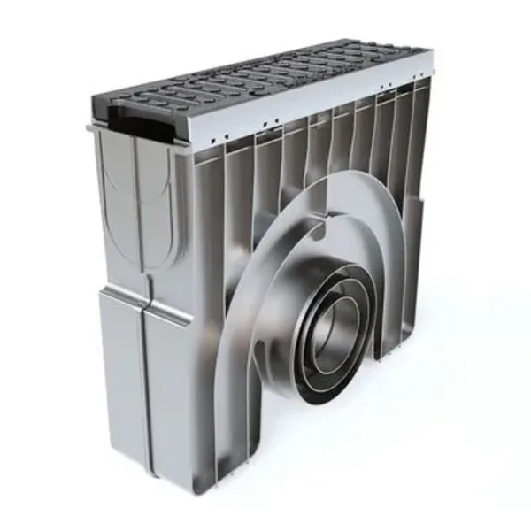 Technodrain HDPE Kanal Drenaj Toplama Ünitesi D400 Sfero Döküm Demir Izgara - 100 mm x 6 mm x 1 m
